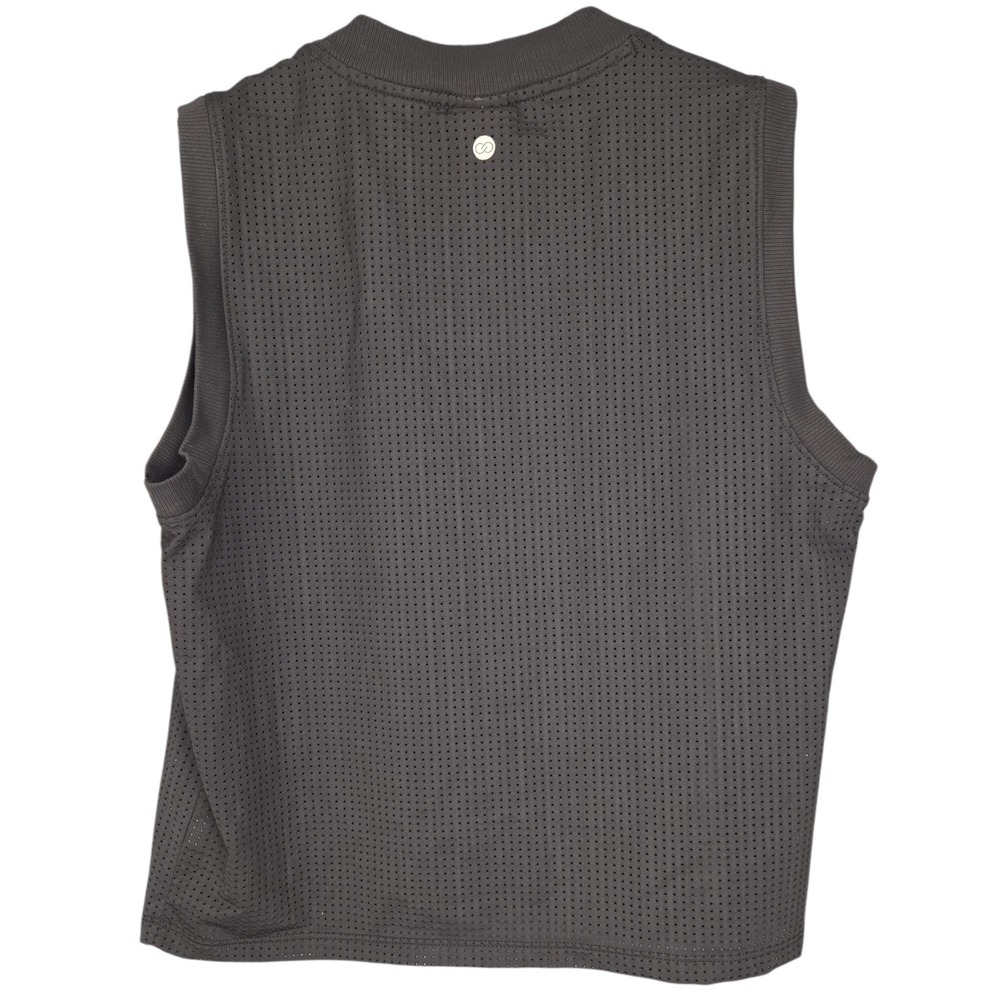 CALIA Womens Open Mesh Mock Neck Tank Top Black Workout Athletic Small Gym New - Picture 8 of 13